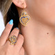 Boucles d&#039;oreilles semi précieuses coração de viana GB