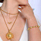 Gold plated necklace bolas de viana GB