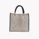 Tote Bag style bag in leather with GB texture