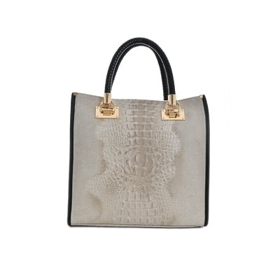 Borsa stile Tote Bag in pelle con texture GB