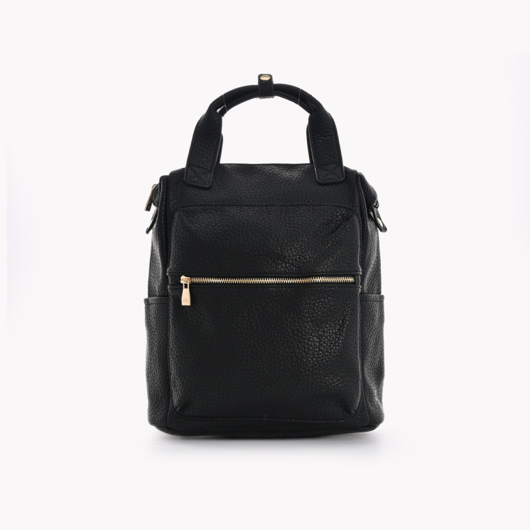 Synthetic backpack/shoulder bag with several GB compartments