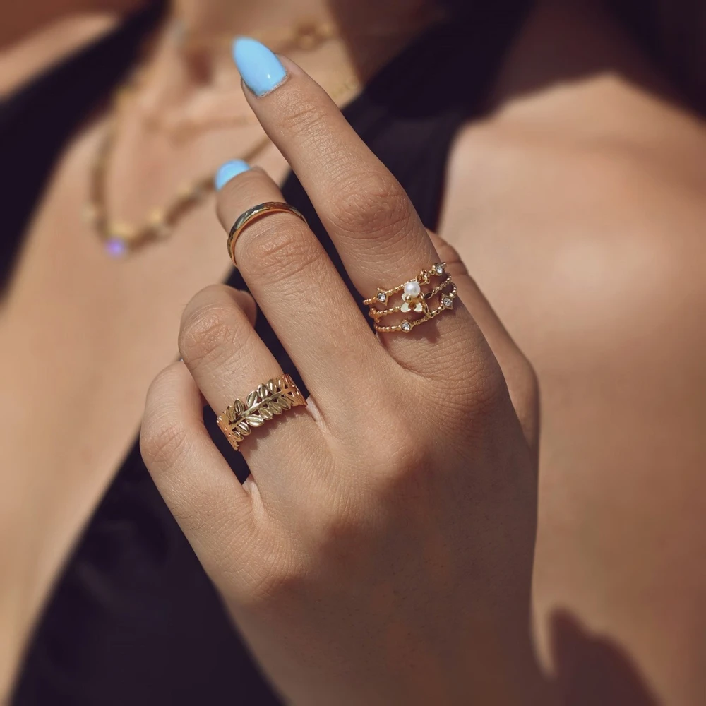 Adjustable ring hammered GB