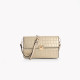 Textured shoulder bag with GB flap closure