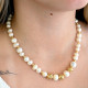 Gold plated pearls necklace bolas de viana GB