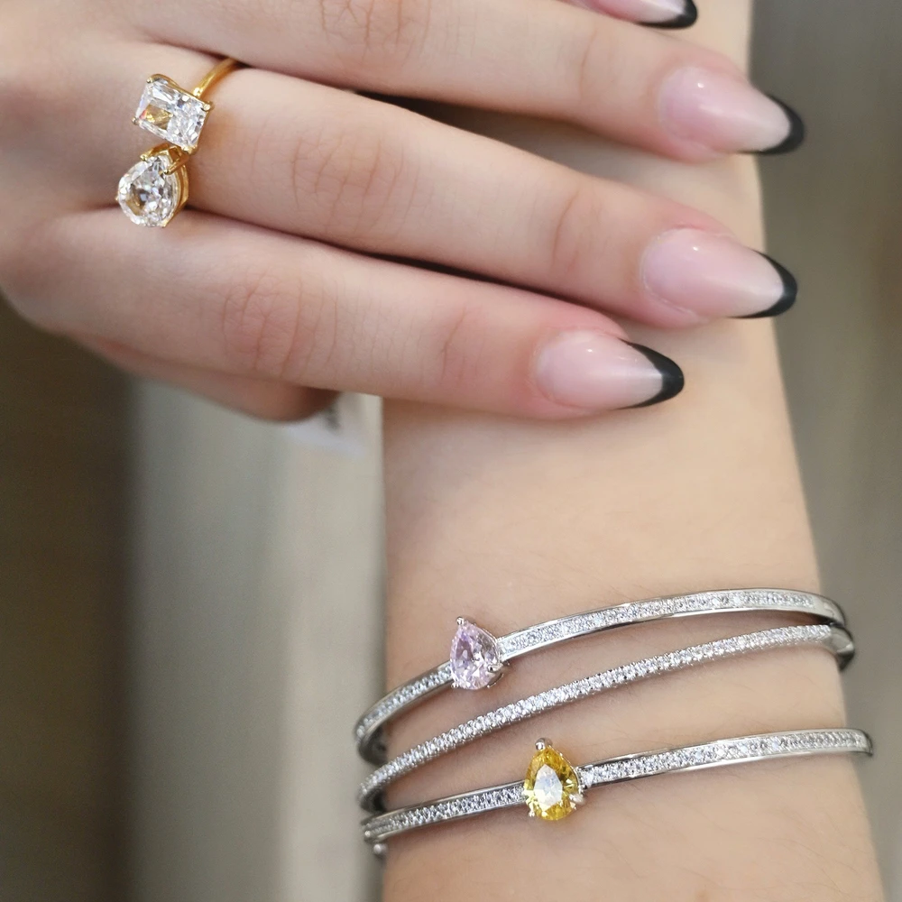 Bracciale BeLove sottile rigido con zirconia