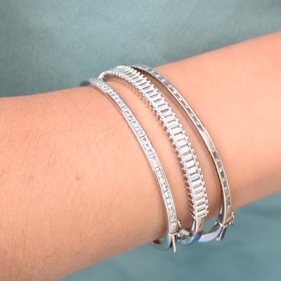 Bracciale rigida con zirconi semi preziosi GB