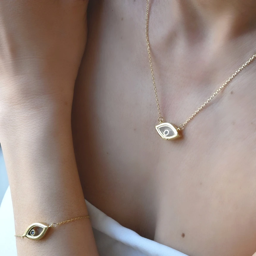 Collana semi preziosi occhio GB
