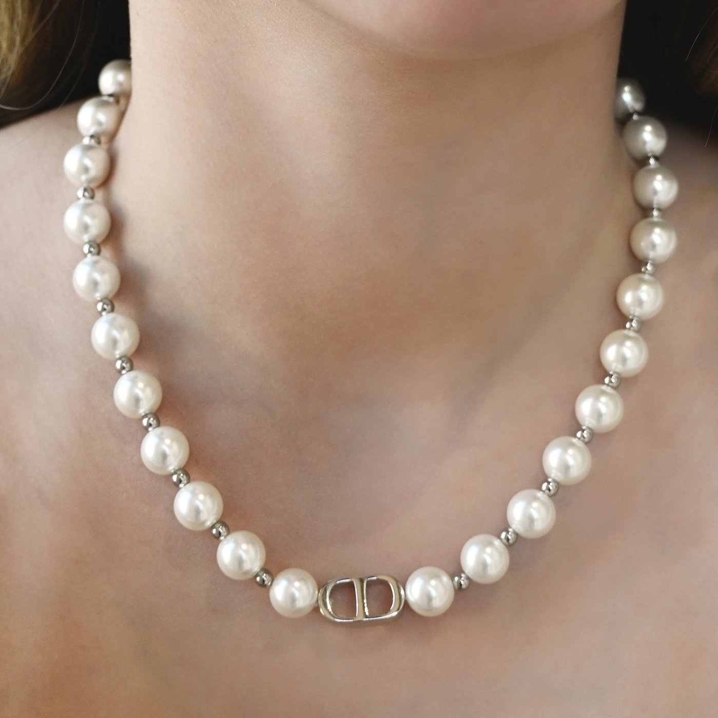 Semi precious pearls necklace GB