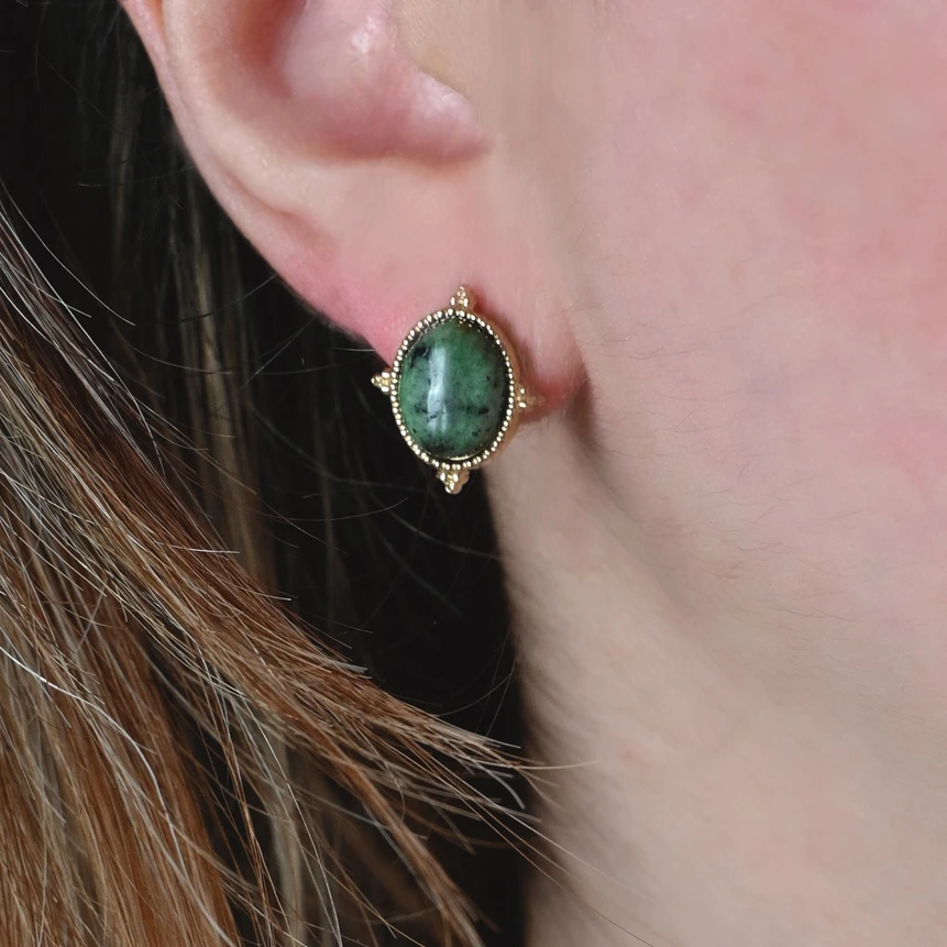 Steel earrings rounds GB