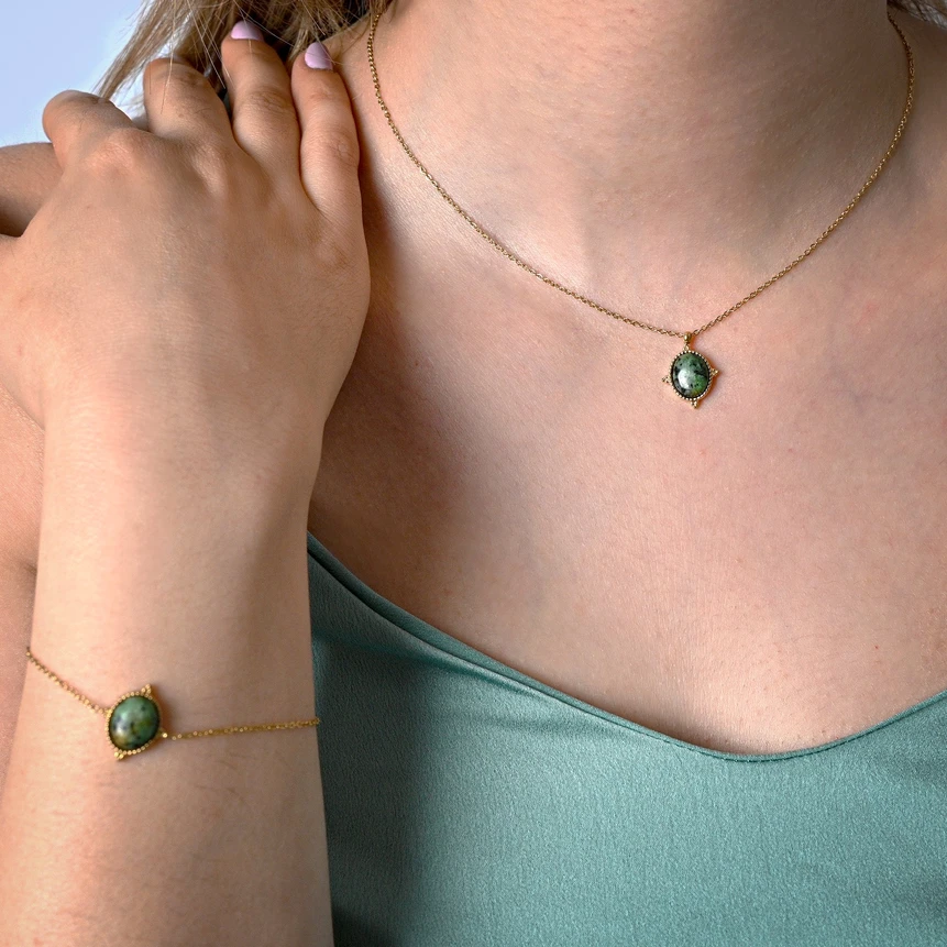 Bracciale in acciaio pendenti rotondo GB