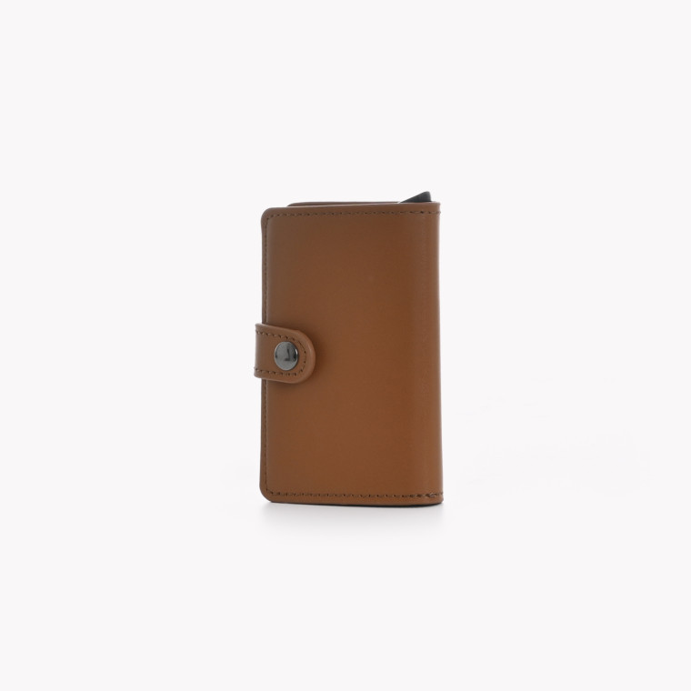 Leather card holder with GB coin divider