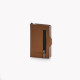 Leather card holder with GB coin divider