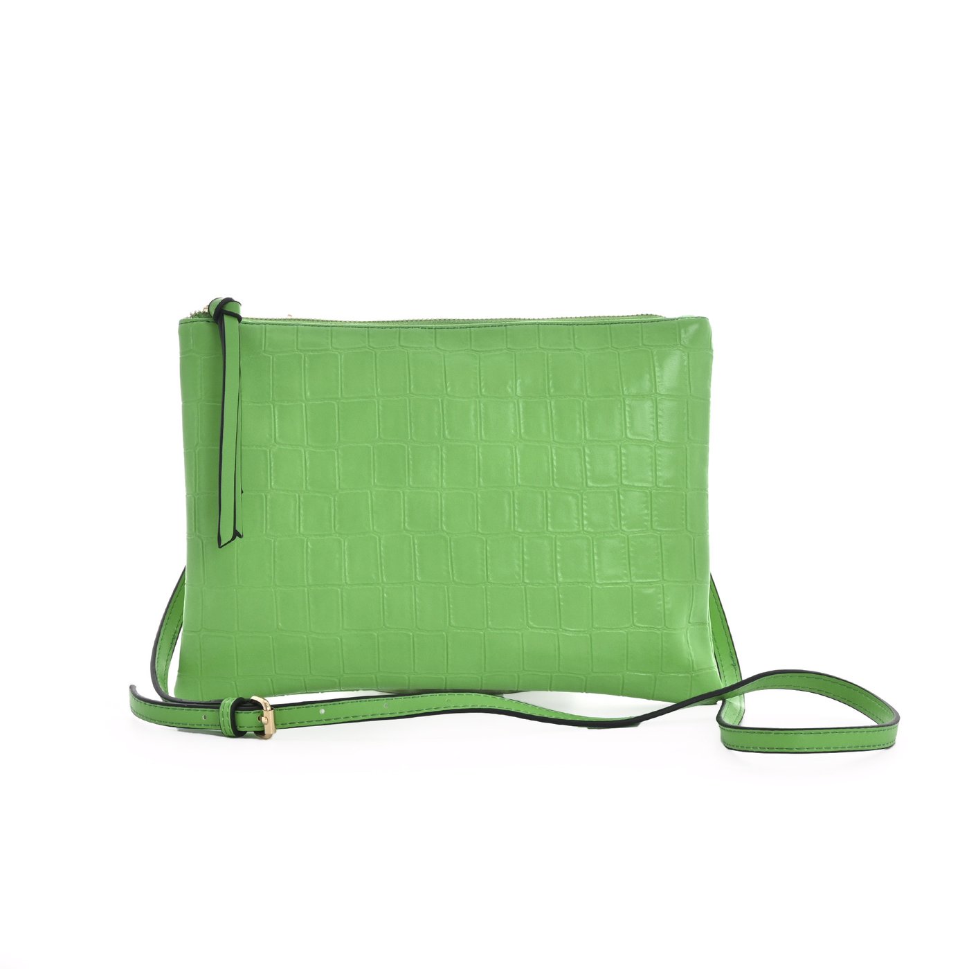 Bolso GB estilo clutch textura cocodrilo