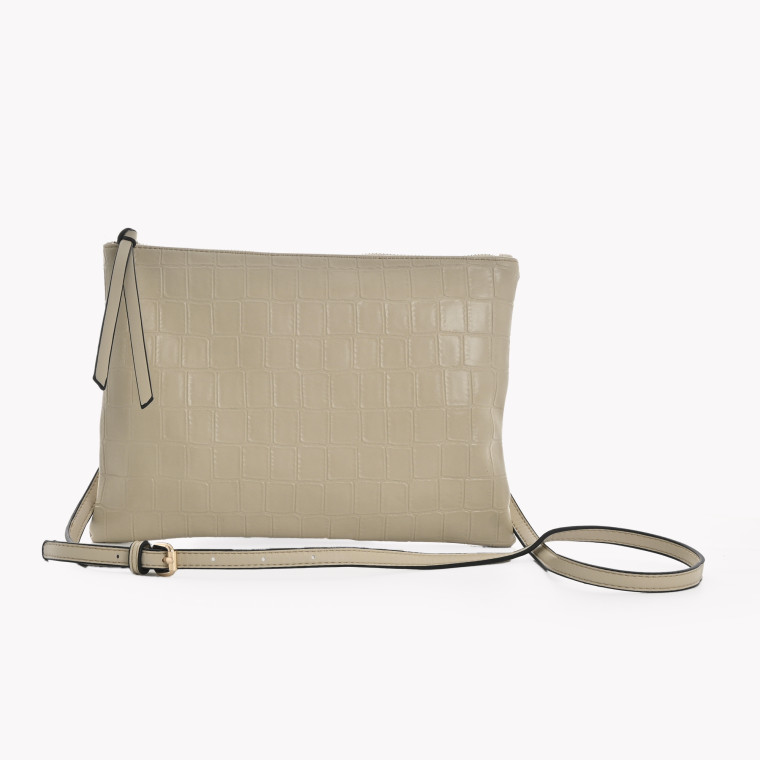 Bolso GB estilo clutch textura cocodrilo