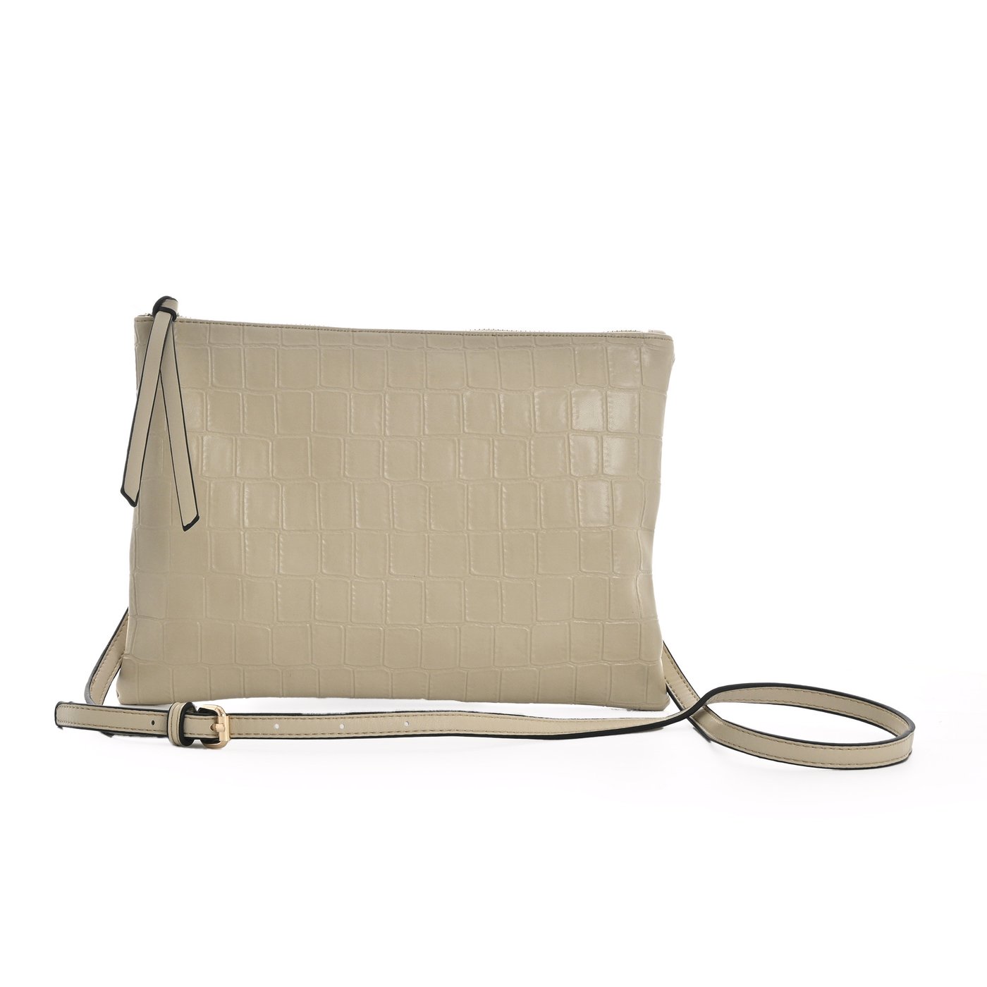 Bolso GB estilo clutch textura cocodrilo