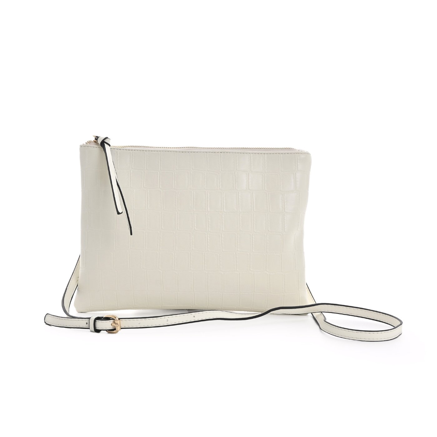 Borsa stile pochette GB con texture cocco