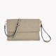 Clutch style bag with GB closure and flap