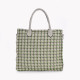 GB plaid print fabric bag