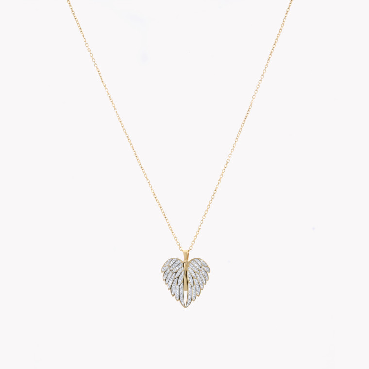 Collier acier et zircones initial GB