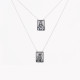 Necklace in steel scapular rectangle GB