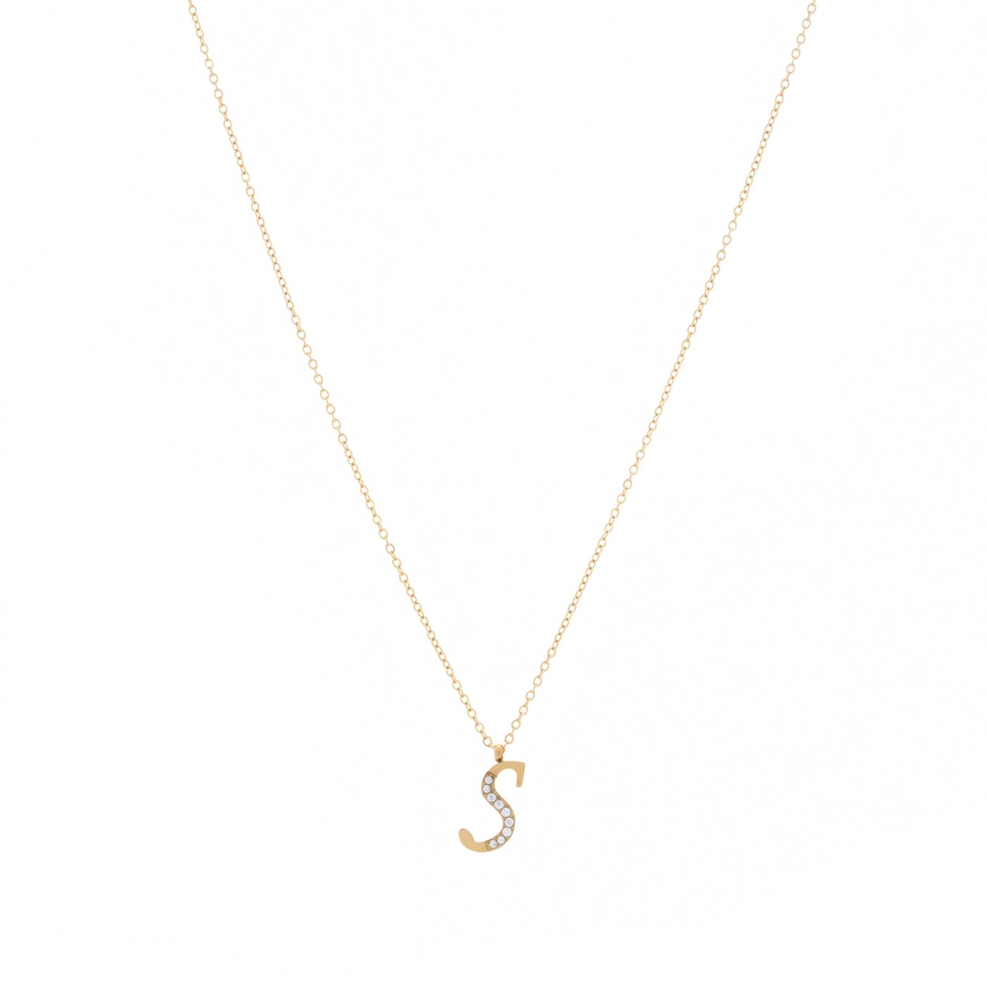 Collier acier et zircones initial GB