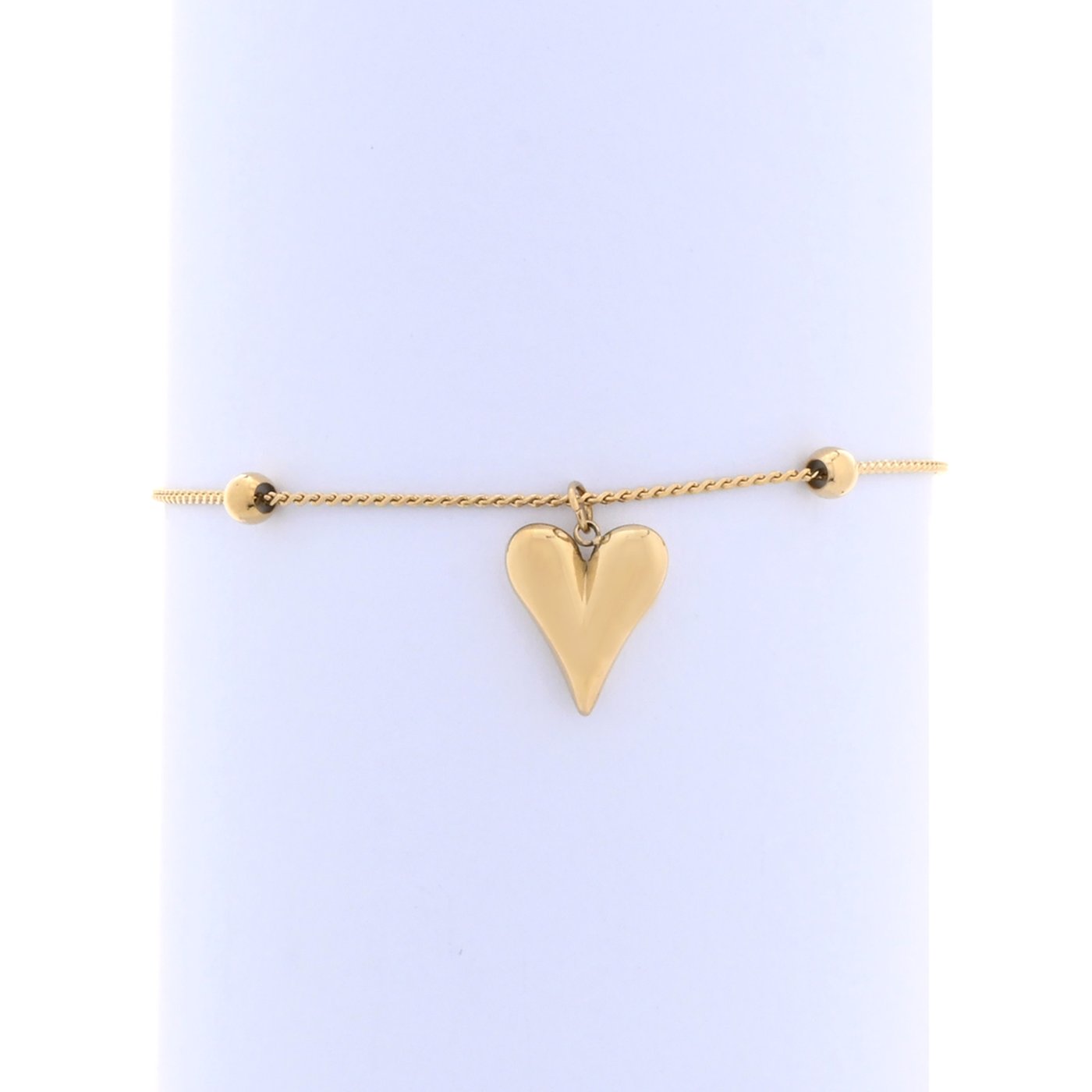 Bracelet en acier avec coeur GB