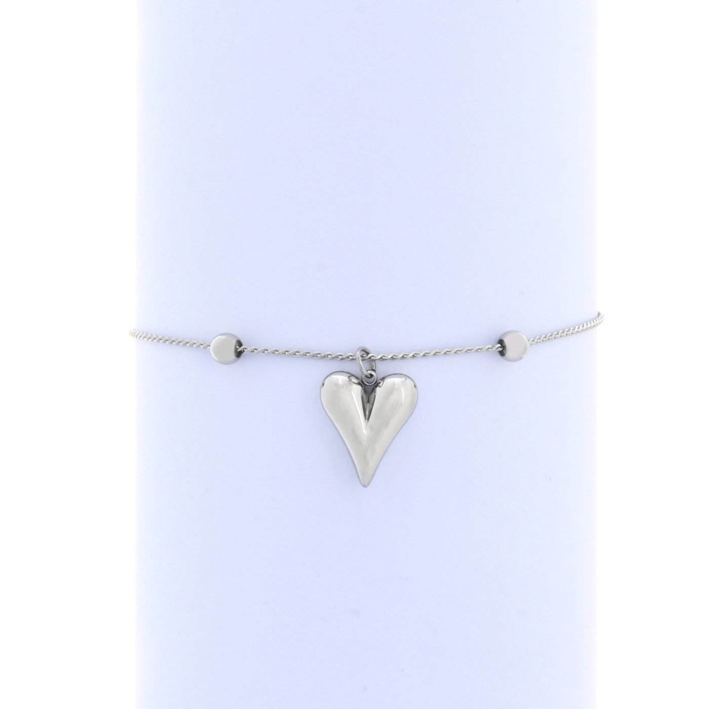 Bracelet en acier avec coeur GB