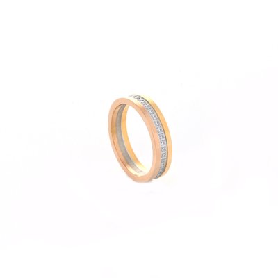 Steel ring with zirconies GB