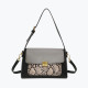 Shoulder bag with print and distinctive GB closure