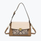 Shoulder bag with print and distinctive GB closure