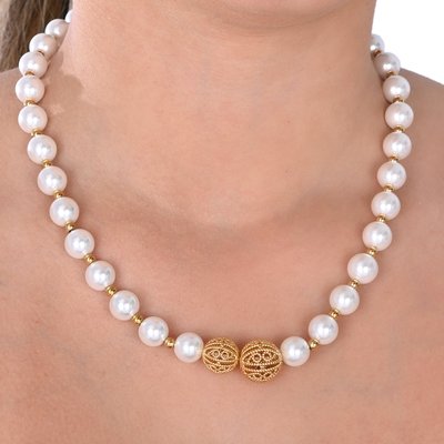 Collier de perles coração de viana GB