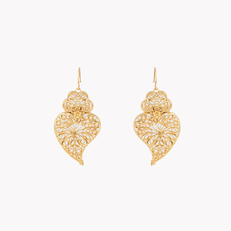 Boucles d’oreilles semi précieuse coração de viana GB