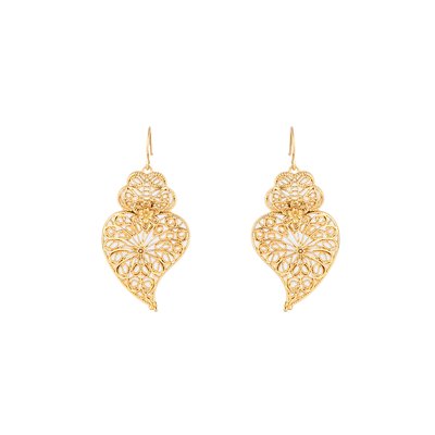 Boucles d’oreilles semi précieuse coração de viana GB