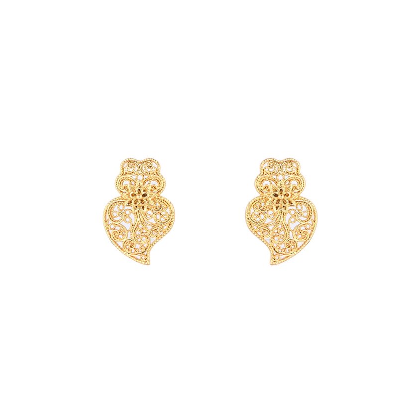 Sunflower coração de viana earrings GB