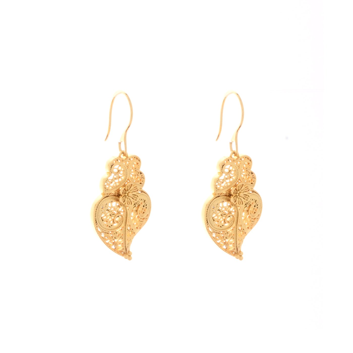 Boucles d\'oreilles semi-bijoux cœur Viana Flor GB