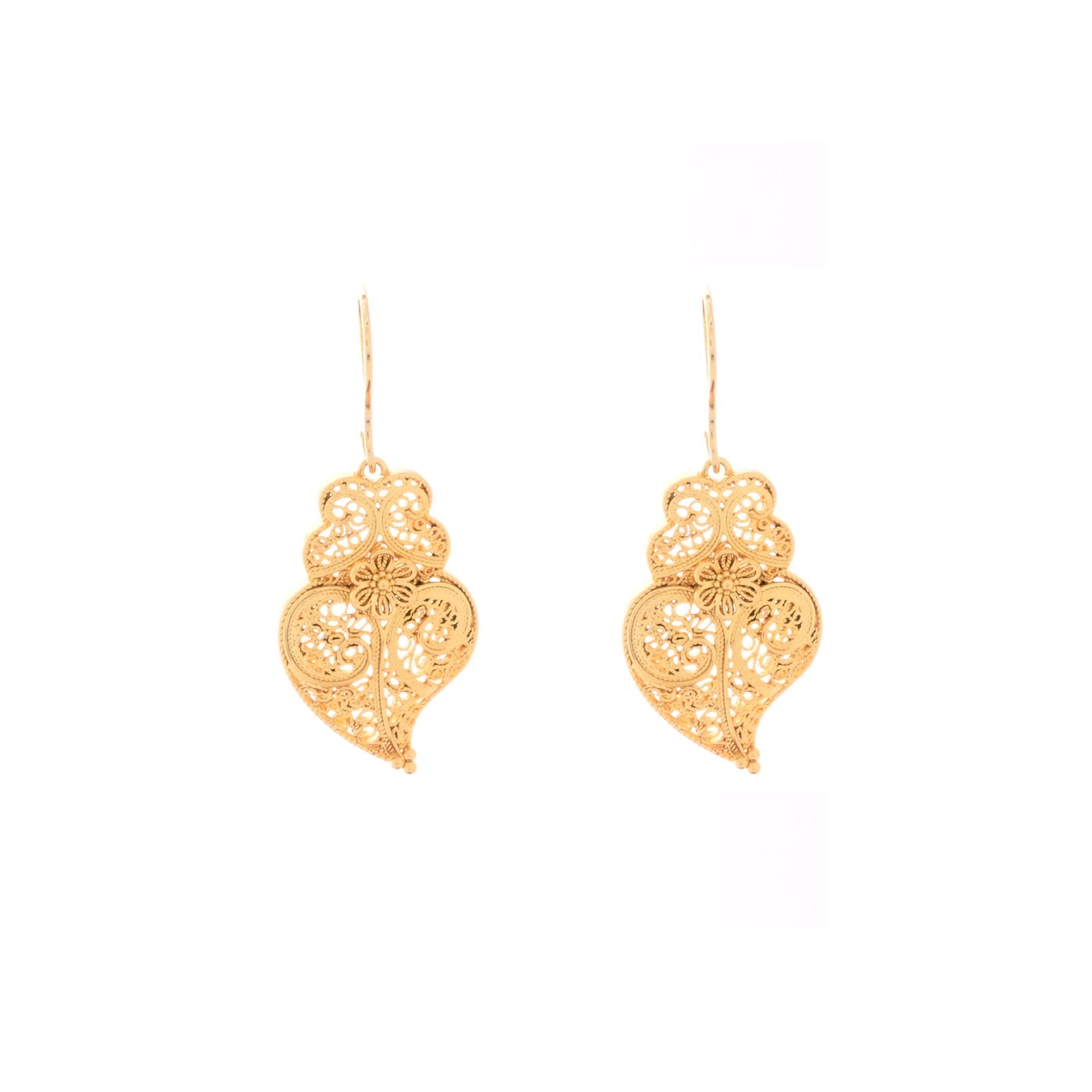 Boucles d\'oreilles semi-bijoux cœur Viana Flor GB