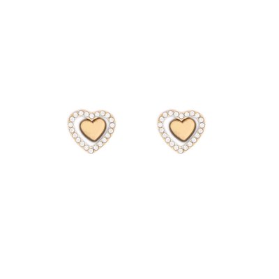 Boucles d\'oreille acier coeur brillant GB