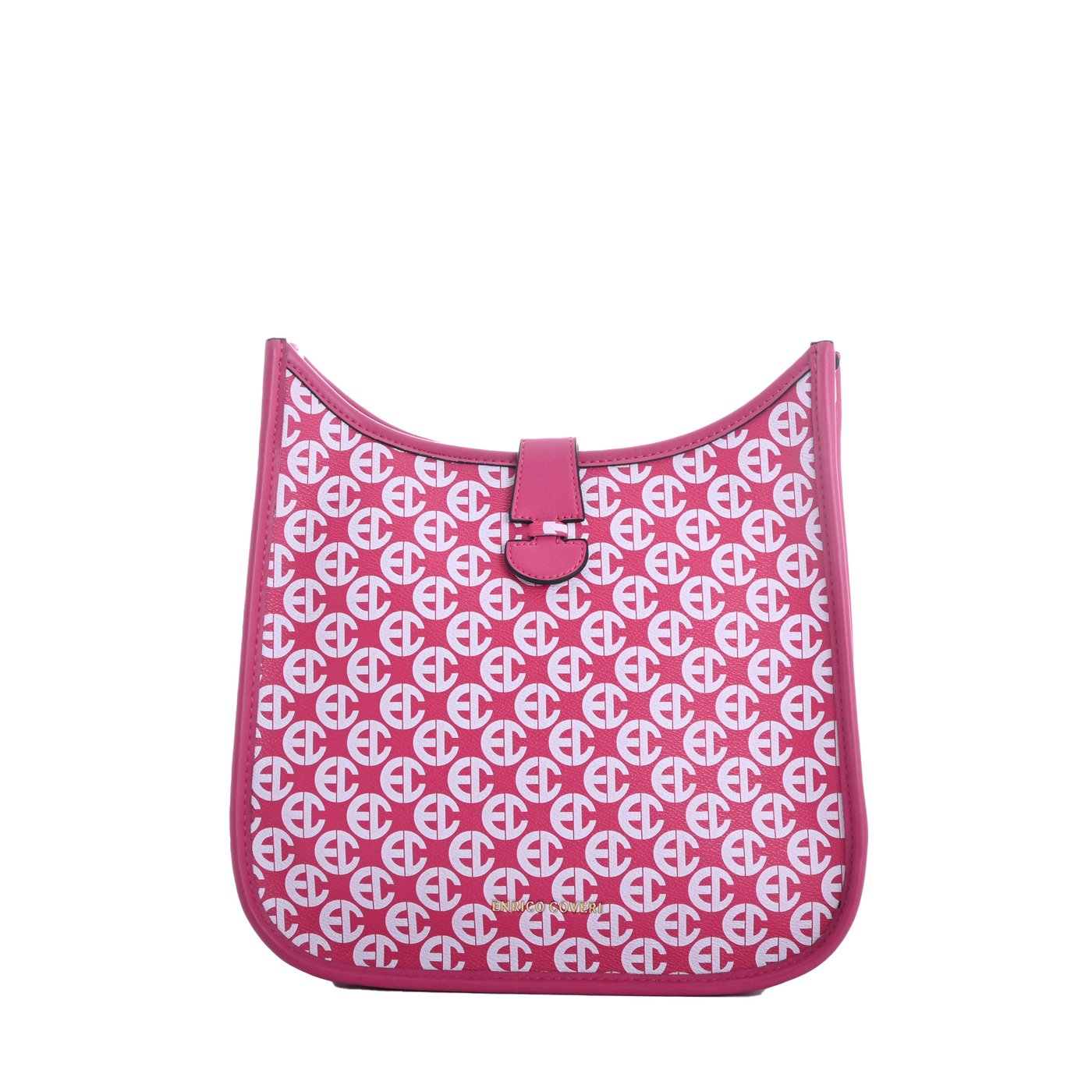 Bag with letter print and GB button closure