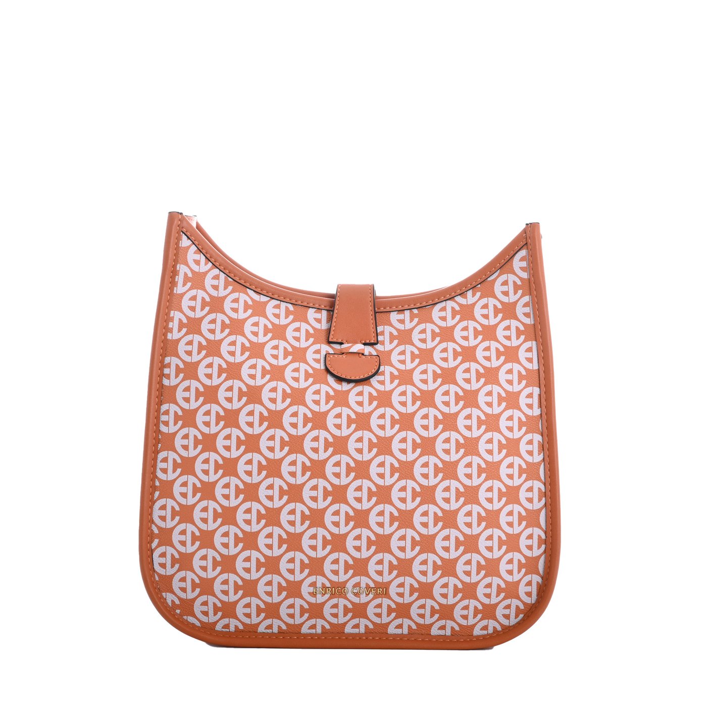 Bag with letter print and GB button closure