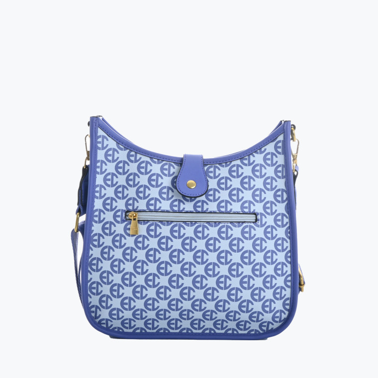 Bag with letter print and GB button closure