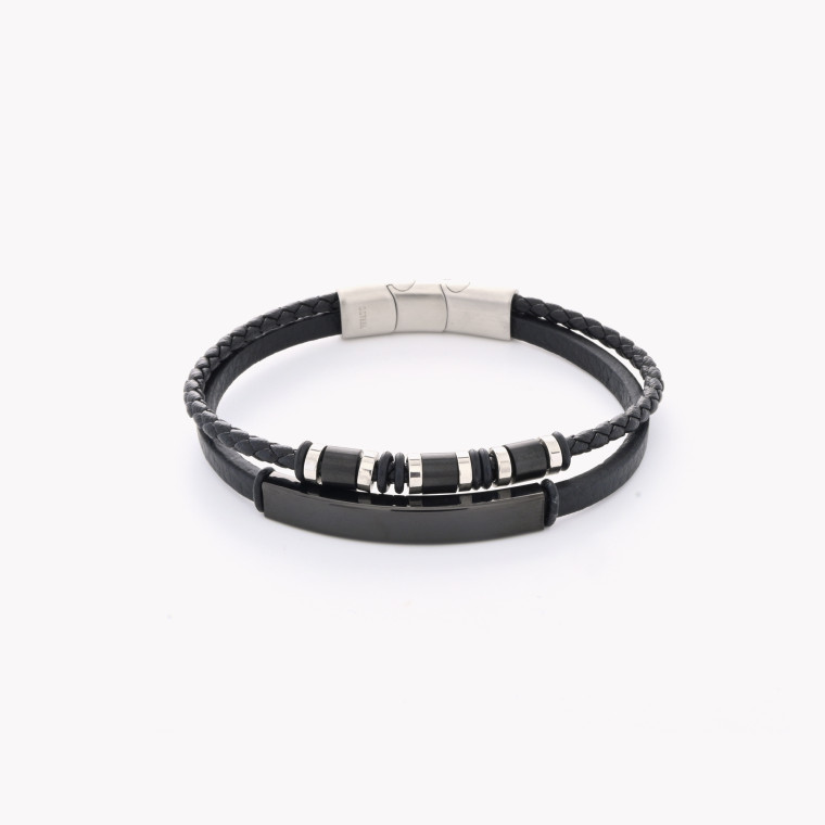 Men&#039;s bracelet 2 layers steel GB