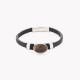 Pulsera hombre piedra central acero GB