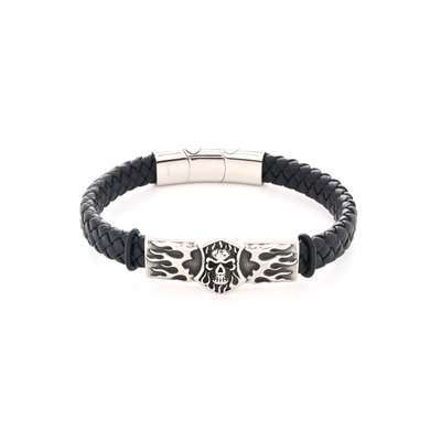 Pulsera hombre calavera frontal GB