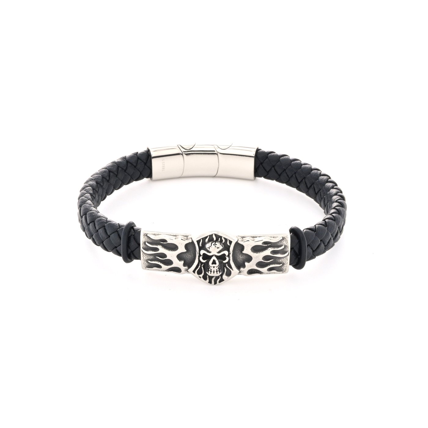 Bracciale uomo teschio frontale GB