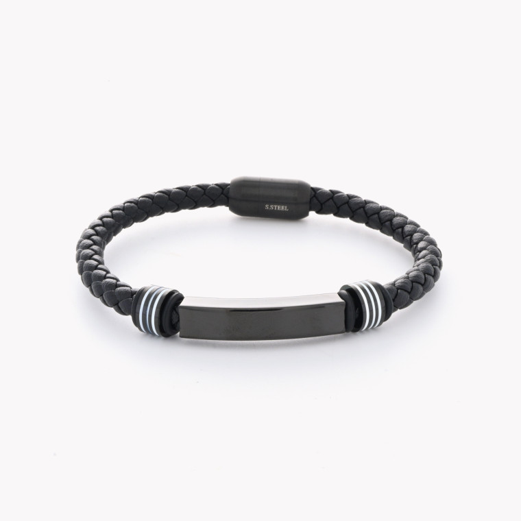 Pulsera de hombre GB de acero rayado