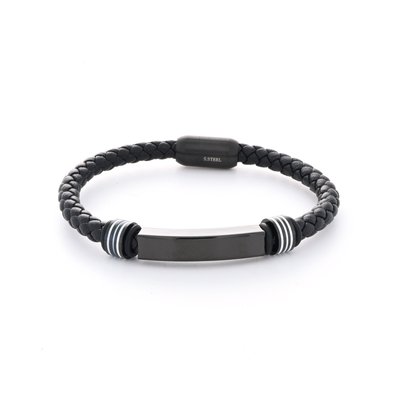 Steel striped man bracelet GB