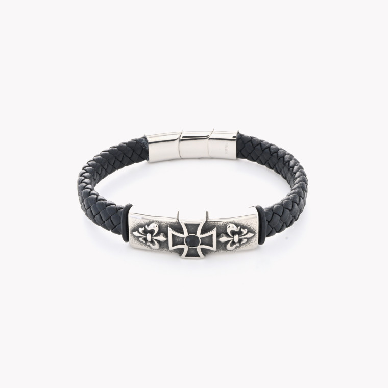 Steel cross man bracelet GB