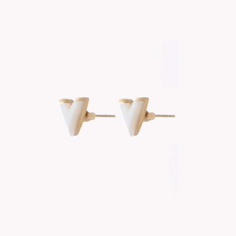 V-shaped steel earrings GB