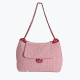 Fabric shoulder bag with GB flap closure