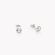 Boucles d&#039;oreilles acier pierre brillante GB